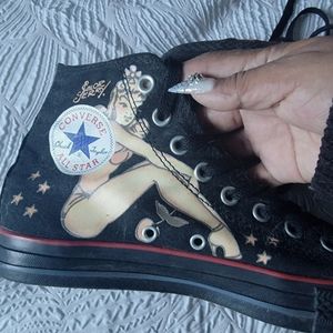 Size 8 Sailor Jerry Converse